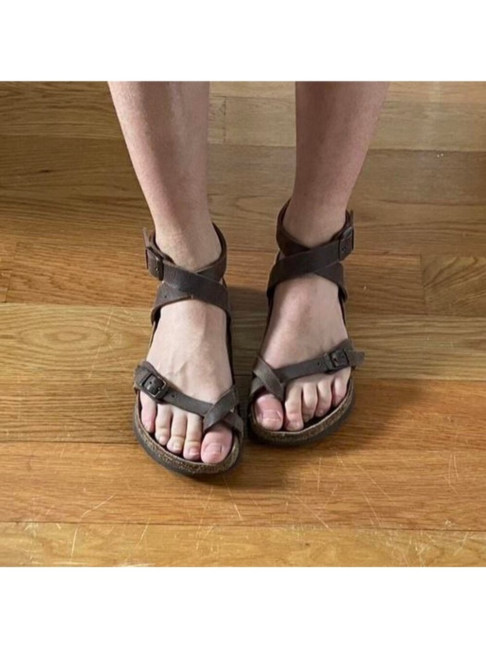 Brown leather Birkenstock gladiator sandals size EU36 / US6